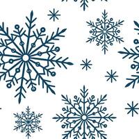 Frosty snowflake mosaic seamless tile pattern with intricate geometric designs and shimmering accents concept as Intricate geometric snowflakes with shimmering accents form a frost Clean Pro vector