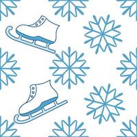 Frosty snowflake and sled seamless tile pattern with playful winter activities and cool tones concept as Playful sleds paired with frosty snowflakes create a seamless tile pattern Clean Pro vector