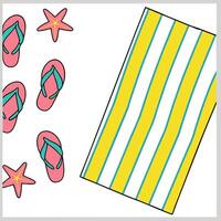 Fun beach towel seamless tile pattern with colorful stripes and playful summer designs concept as Bold striped beach towels in bright colors create a seamless tile pattern perfect Clean Pro vector
