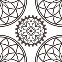 Generate seamless tile pattern with fractal digital grid designs and isolated white balance producing intricate recursive motifs in a tech style concept as Formulate a tile design Clean Pro vector