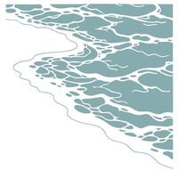Gentle ocean waves seamless tile pattern with foamy water and a calm beach setting concept as Gentle ocean waves with foamy water create a peaceful seamless tile pattern for a rela Clean Pro vector