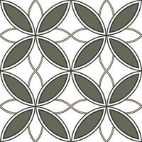 Geometric botanical seamless tile pattern with intersecting floral lines and muted color scheme for modern classic interiors concept as Intersecting floral lines with muted colors Clean Pro vector