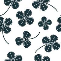 Geometric clover seamless pattern with sharp lines and modern aesthetics on white concept as Sharp lined geometric clovers creating a modern seamless pattern perfect for contempora Clean Pro vector