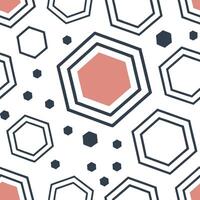 Geometric pattern seamless with hexagons and subtle shading on white background concept as Hexagons and subtle shading creating geometric seamless pattern ideal for contemporary te Clean Pro vector