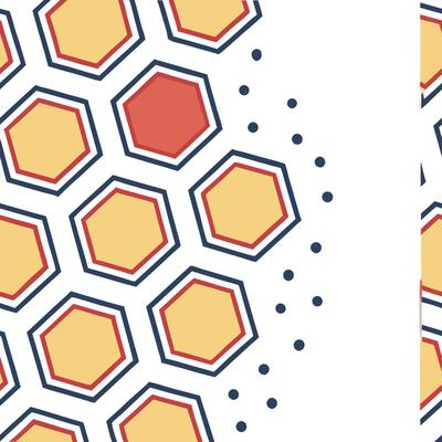 Geometric retro polygon seamless tiles bright primary colors on white background great for energetic designs concept as Creating geometric seamless tile with retro polygons in brig Clean Pro