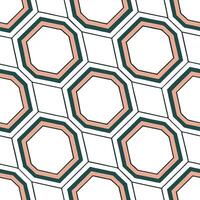 Geometric retro polygon seamless tiles analogous colors on white background suitable for harmonious designs concept as Designing geometric seamless tile with retro polygons in anal Clean Pro vector