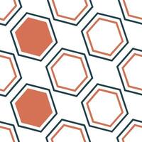 Geometric retro polygon seamless tiles split complementary colors on white background suitable for balanced designs concept as Designing geometric seamless tile with retro polygons Clean Pro 2 vector