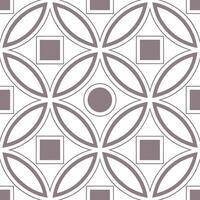 Geometric tile seamless pattern with squares and circles in muted tones on white background concept as Squares and circles in muted tones creating geometric tile seamless pattern i Clean Pro vector