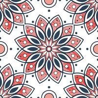 Glamorous floral mandala seamless tile pattern with shimmering accents and rich colors perfect for upscale foyers concept as Shimmering accents and rich colors create glamorous flo Clean Pro vector