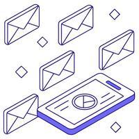Glossy background of Cyber Monday sale notifications with glowing email icons concept as A futuristic glossy background showcasing floating email icons with glowing Cyber Monday sa Clean Pro vector