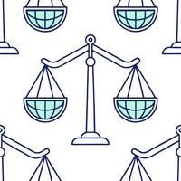 Globe and scales floating above white background symbolizing global financial responsibility concept as A image of a glowing globe paired with balanced scales symbolizing gl Clean Pro vector