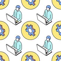 Glossy background of an IT team using predictive maintenance for innovation with copy space concept as A glossy background showcasing an IT team using predictive maintenance tools Clean Pro vector