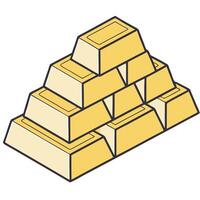 Gold bar tetris concept as Wide shot of a seamless tile pattern featuring stylized gold bars arranged in a Tetris like formation Camera slowly tracks down the falling gold bars S Clean Pro vector