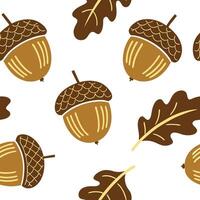 Golden acorns seamless tile pattern with rich brown tones and autumn inspired details concept as Rich brown acorns with golden accents create a seamless tile pattern perfect for au Clean Pro vector