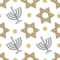 Hanukkah stars seamless pattern with bold gold and silver elements for a glamorous festive design concept as Glamorous Hanukkah stars pattern with bold gold and silver elements for Clean Pro 2 vector