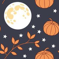 Harvest moon and stars seamless tile pattern with warm lights and autumn night sky concept as Warm lights and a harvest moon with stars create a seamless tile pattern inspired by t Clean Pro vector
