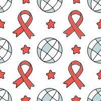 Holographic World AIDS Day Symbols concept as Design a frame featuring holographic symbols related to World AIDS Day with a glossy finish leaving the center open for copy space per Clean Pro vector