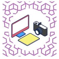 Home office with abstract holographic notifications on a mobile phone concept as Camera movement Zoom into the mobile phone with holographic notifications Scene Glossy abstract di Clean Pro vector