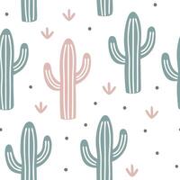 Minimalist cactus seamless tile pattern with simple green arms and soft grey accents ideal for modern kitchens concept as Simple green cactus arms and soft grey accents create mini Clean Pro vector