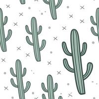 Minimalist cactus seamless tile pattern with simple green arms and soft grey accents ideal for modern kitchens concept as Simple green cactus arms and soft grey accents create mini Clean Pro 2 vector