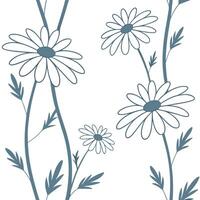 Minimalist daisy seamless tile pattern with simple white daisies and soft grey accents ideal for modern kitchens concept as Simple white daisies and soft grey accents create minima Clean Pro vector