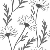 Minimalist daisy seamless tile pattern with simple white daisies and soft grey accents ideal for modern kitchens concept as Simple white daisies and soft grey accents create minima Clean Pro 2 vector