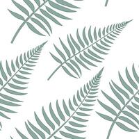 Minimalist fern seamless tile pattern with simple fern silhouettes on a white background perfect for modern bathrooms concept as Simple fern silhouettes on white background create Clean Pro 4 vector
