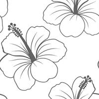 Minimalist hibiscus seamless tile pattern with simple white petals and soft grey accents ideal for modern kitchens concept as Simple white hibiscus petals and soft grey accents cre Clean Pro 2 vector