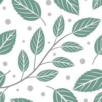 Minimalist herb seamless tile pattern with simple mint leaves and soft grey accents ideal for modern bathrooms concept as Simple mint leaves and soft grey accents create minimalist Clean Pro 3 vector