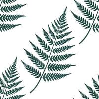 Minimalist fern seamless tile pattern with simple fern silhouettes on a white background perfect for modern bathrooms concept as Simple fern silhouettes on white background create Clean Pro 6 vector
