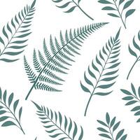 Minimalist fern seamless tile pattern with simple fern silhouettes on a white background perfect for modern bathrooms concept as Simple fern silhouettes on white background create Clean Pro 9 vector