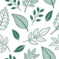Minimalistic spring leaves seamless pattern with clean lines and soft green tones for fresh modern designs concept as Simple clean lined spring leaves pattern in soft green tones p Clean Pro vector