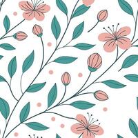 Minimalistic spring floral seamless pattern with soft lines and subtle hues for modern spring designs concept as Modern minimalistic floral pattern featuring soft lines and subtle Clean Pro vector