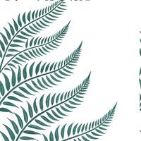 Minimalist fern seamless tile pattern with simple fern silhouettes on a white background perfect for modern bathrooms concept as Simple fern silhouettes on white background create Clean Pro 8 vector