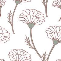 Minimalist marigold seamless tile pattern with simple orange petals and soft grey accents ideal for modern kitchens concept as Simple orange marigold petals and soft grey accents c Clean Pro vector