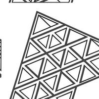 Minimalist monochrome triangle seamless pattern with clean angular lines on white concept as Clean angular monochrome triangle shapes forming minimalist seamless pattern ideal for Clean Pro vector