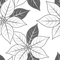 Minimalist poinsettia seamless tile pattern with simple white petals and soft grey accents ideal for modern kitchens concept as Simple white poinsettia petals and soft grey accents Clean Pro 2 vector