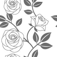 Minimalist rose seamless tile pattern with simple white roses and subtle grey accents ideal for modern bathrooms concept as Simple white roses and subtle grey accents create minima Clean Pro 2 vector