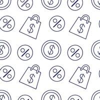Minimalist seamless tiles with intertwined currency and discount icons concept as A clean seamless tile pattern featuring minimalist intertwined icons of various currencies and dis Clean Pro 2 vector