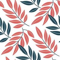 Modern abstract leaf repeat seamless tile pattern with bold colors and dynamic leaf shapes for contemporary spaces concept as Bold colors and dynamic leaf shapes create modern abst Clean Pro vector