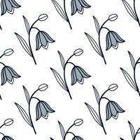 Modern geometric foxglove seamless tile pattern sleek isolated white background perfect for contemporary branding packaging concept as Modern geometric foxglove seamless pattern wi Clean Pro vector