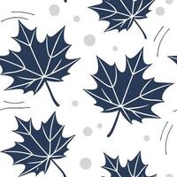 Modern geometric maple leaves seamless pattern with abstract shapes and white balance on white concept as Abstract geometric maple leaves with modern shapes forming a unique seamle Clean Pro vector
