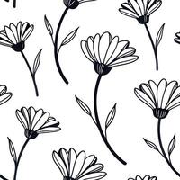 Modern geometric calendula seamless tile pattern sleek isolated white background perfect for contemporary branding packaging concept as Modern geometric calendula seamless pattern Clean Pro vector