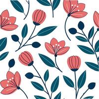 Modern spring floral seamless pattern with bold colors and dynamic shapes for contemporary designs concept as Bold spring floral pattern featuring dynamic shapes and vibrant colors Clean Pro vector