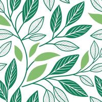 Modern spring leaves seamless pattern with geometric shapes and bright green tones for contemporary designs concept as Fresh modern spring leaves pattern with geometric shapes and Clean Pro vector