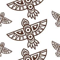 Native American Totem seamless tile pattern with earthy colors and symbolic motifs for authentic decor concept as Earthy colored Native American totem symbols arranged seamlessly f Clean Pro vector