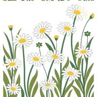 Nature filled spring garden seamless pattern with daisies and buttercups for rustic garden charm concept as Rustic spring garden theme featuring daisies and buttercups arranged in Clean Pro vector