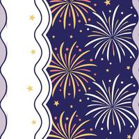 New Year fireworks seamless tile pattern with vibrant colors and sparkling effects for celebratory decor concept as Vibrant fireworks and sparkling effects arranged seamlessly to c Clean Pro vector