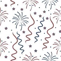 New Year seamless pattern with festive 2023 designs streamers and sparkling fireworks for an energetic joyful atmosphere concept as Joyful New Year pattern with 2023 designs stream Clean Pro vector