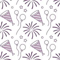 New Year seamless pattern with decorative 2023 numbers fireworks and party decorations for a festive year end design concept as Festive year end New Year pattern with the number 20 Clean Pro vector